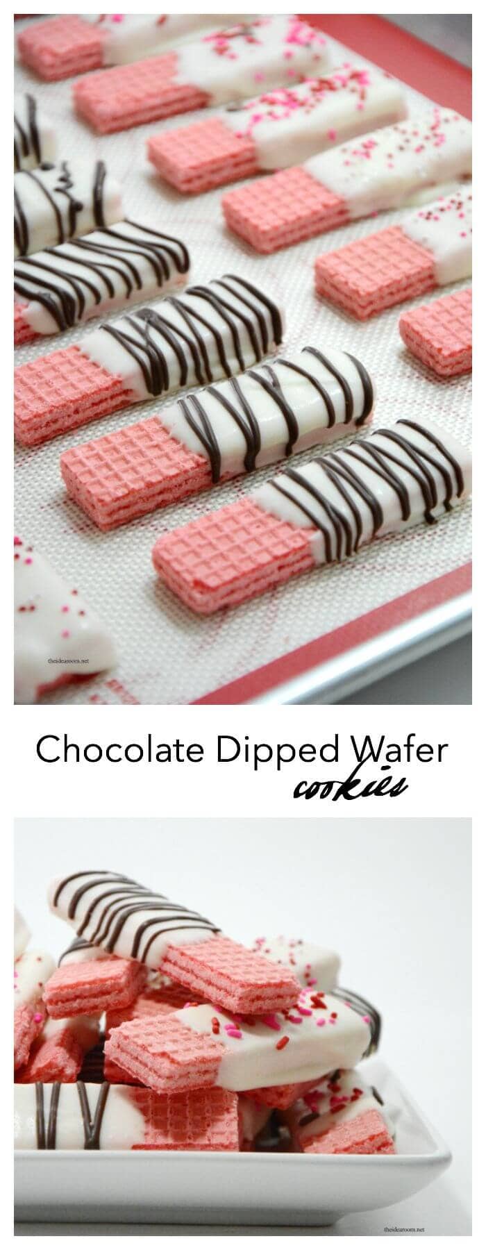 Dip a Wafer Cookie in Chocolate