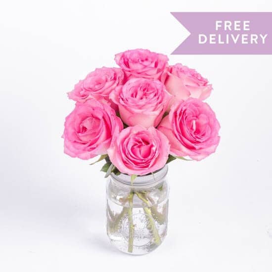 Simple and Sweet Pink Rose Bouquet