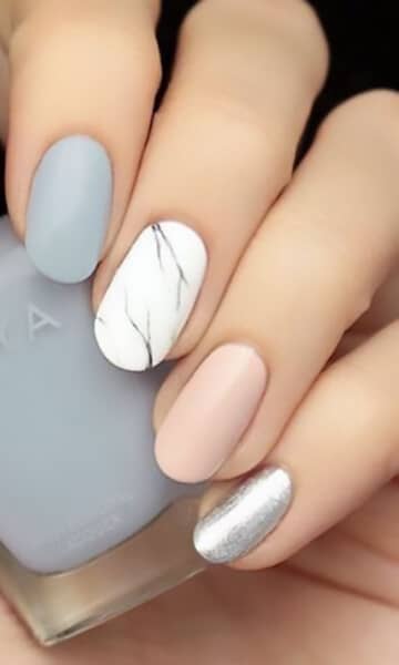 Muted Multicolored Manicure