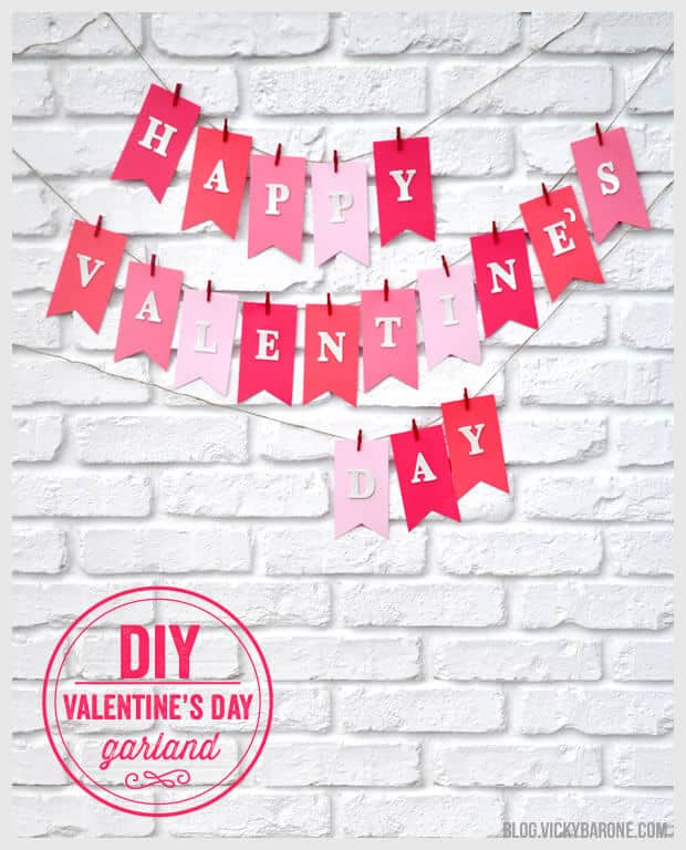 Hand-Crafted Valentine's Day Colored Paper Garland