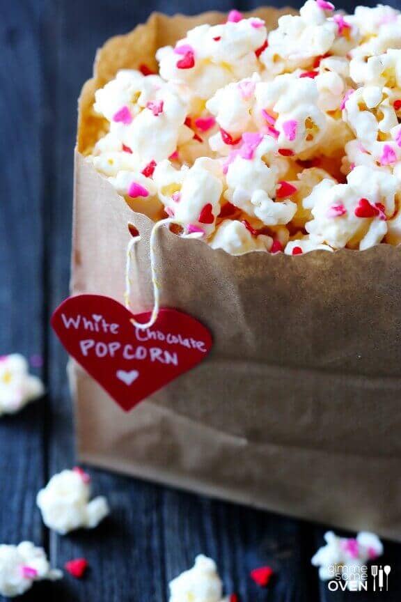 White Chocolate Coated Party Popcorn