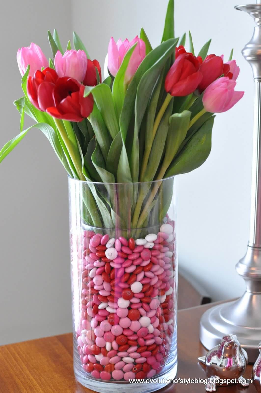 Tulips + M&Ms = The Perfect Arrangement