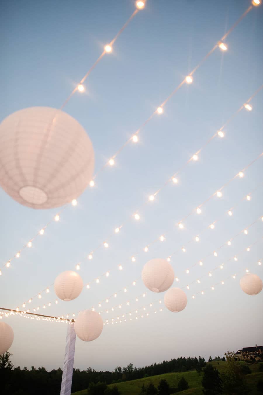 Paper Lanterns and Lights Arbor