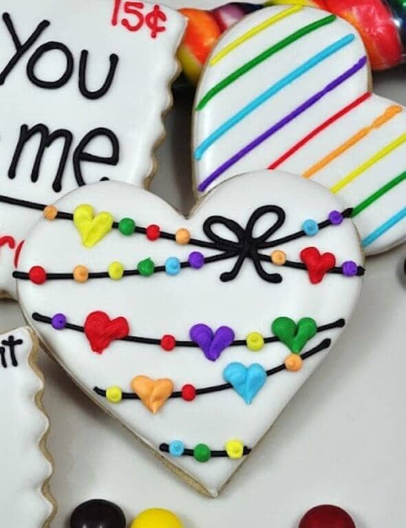 Valentine Cookie Gifts with Royal Icing