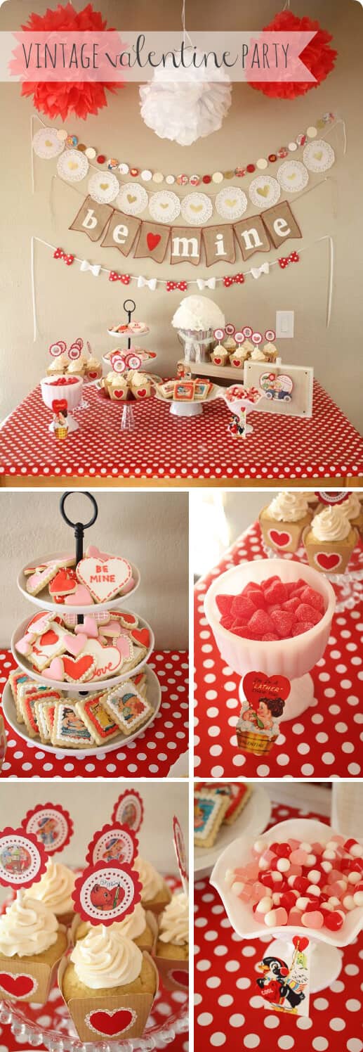 Valentine's Day Cupcake and Candy Station