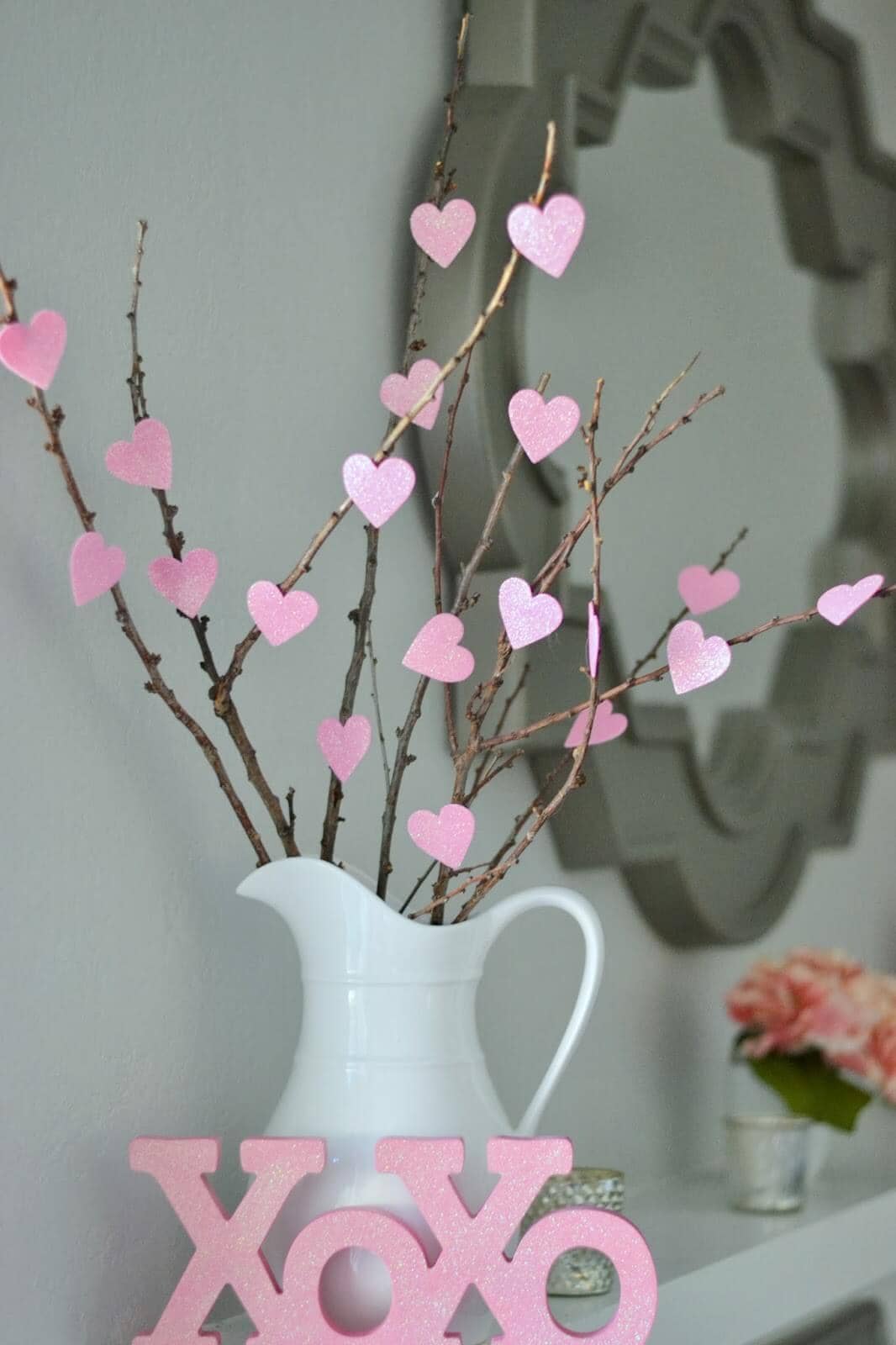 Love Tree with Pink Hearts Valentine's Decoration