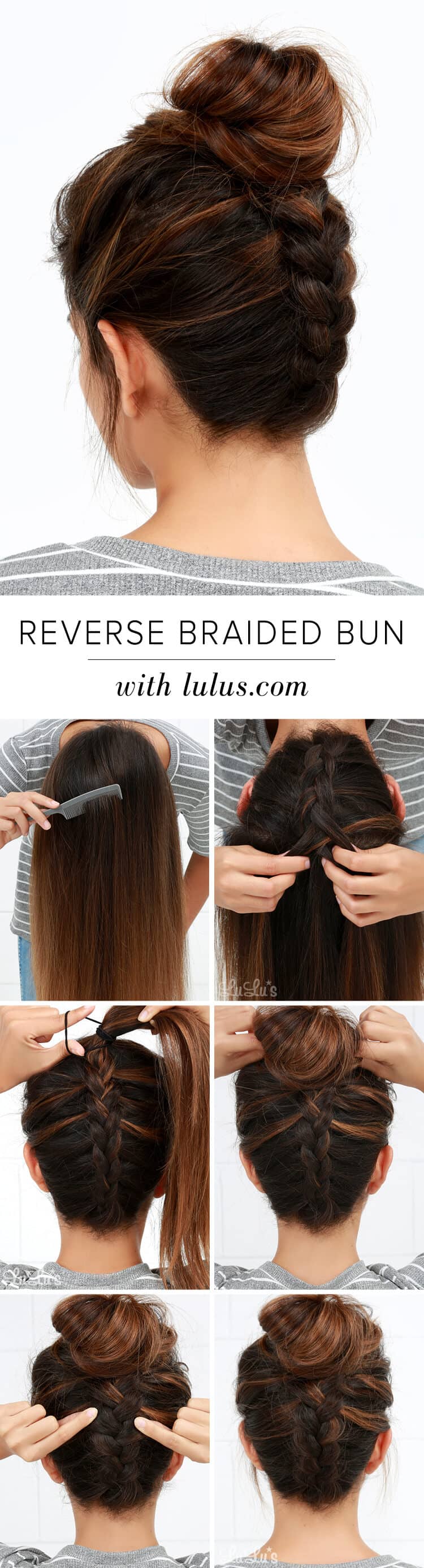 Reverse Normal Braided Bun Updo