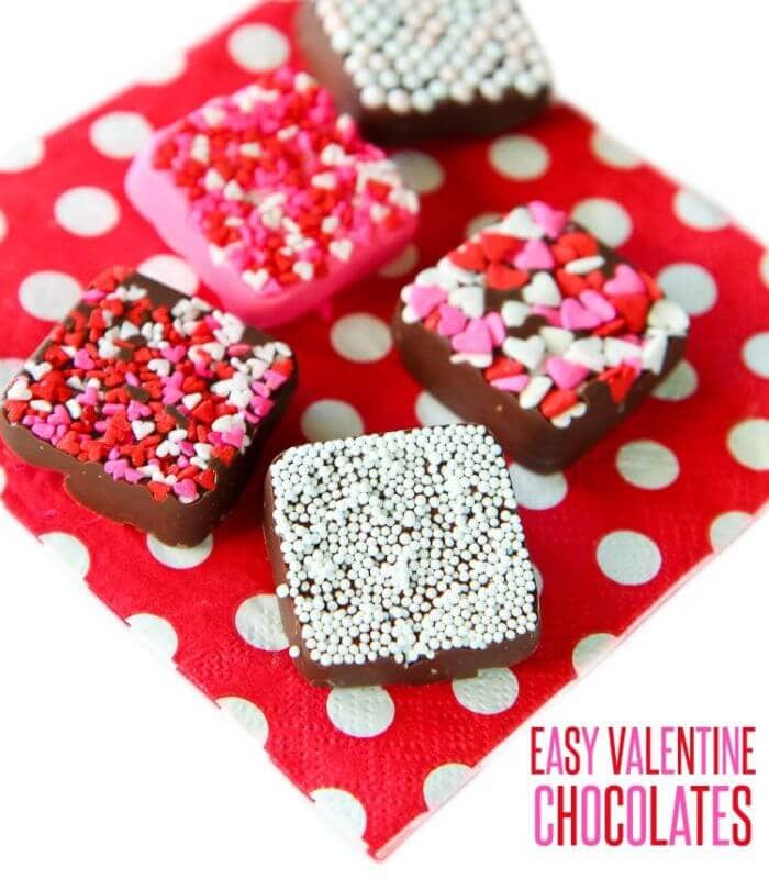 Valentine's day candy ideas with Homemade Chocolates