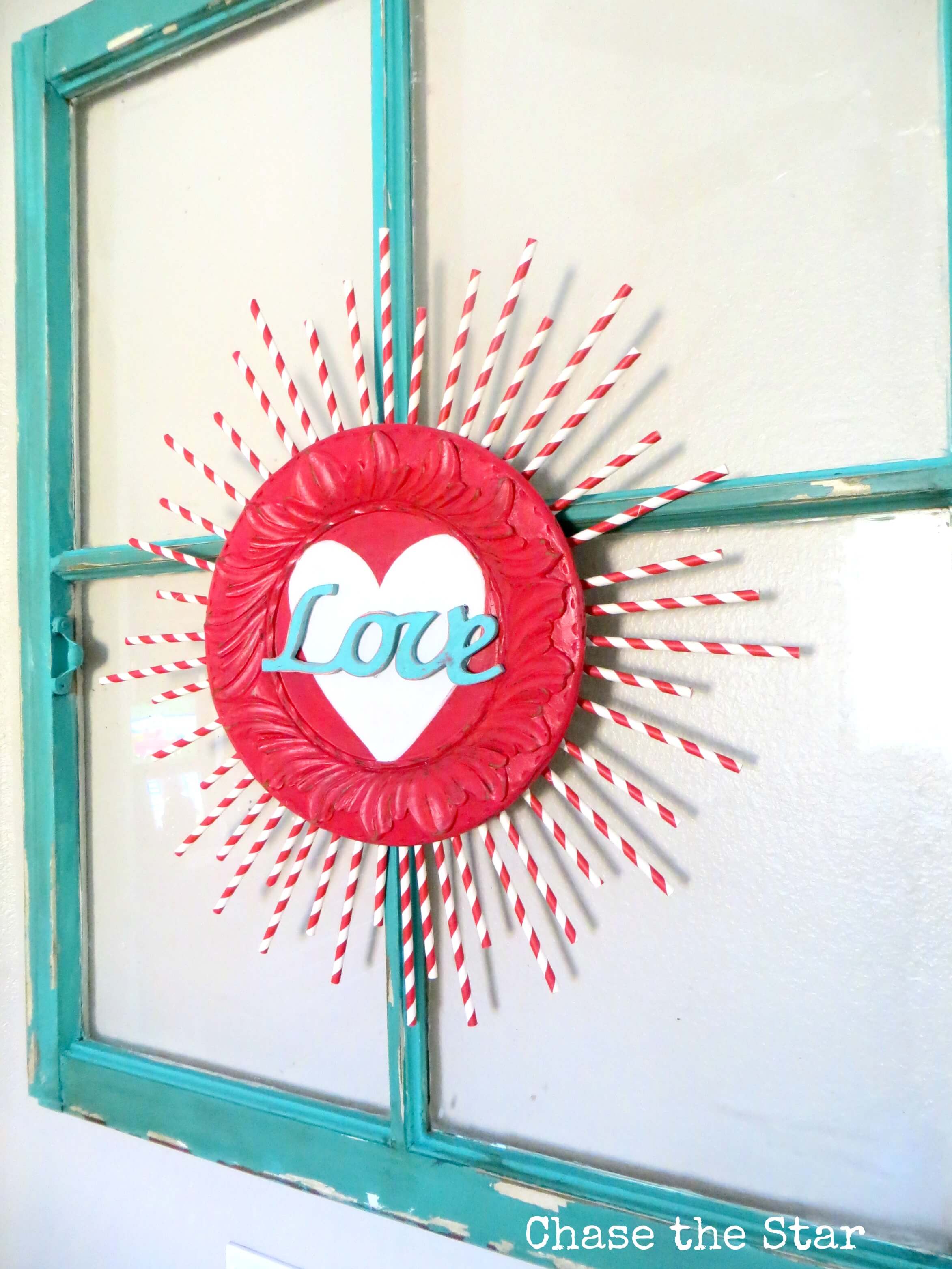 Bursting Valentine's Heart "Love" Window Decoration