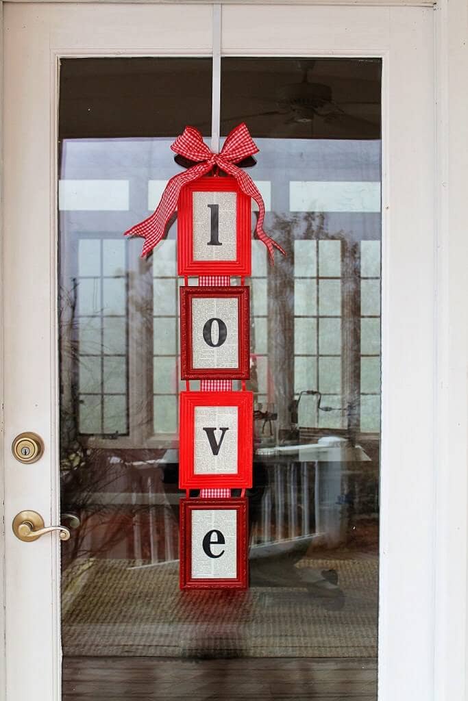 Picture Frame Valentine's Day "LOVE" Window Banner