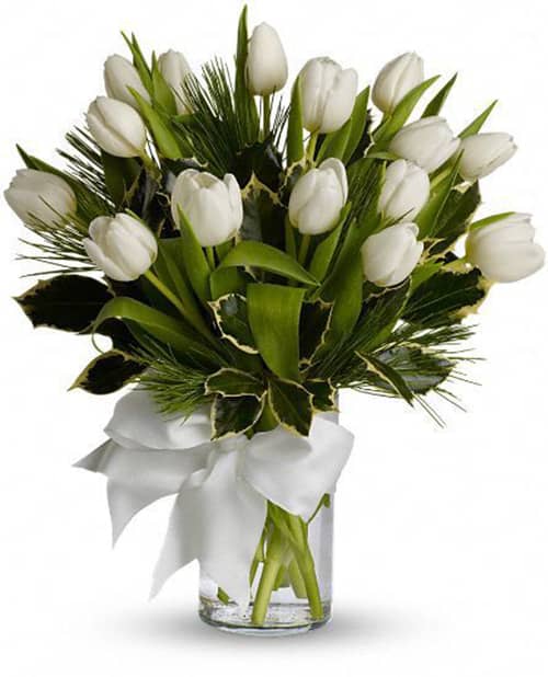 A Simple Matter White Tulip Bouquet