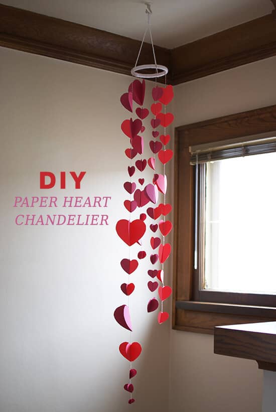  Hand-Made Paper Heart Valentine's Day Decoration Ideas