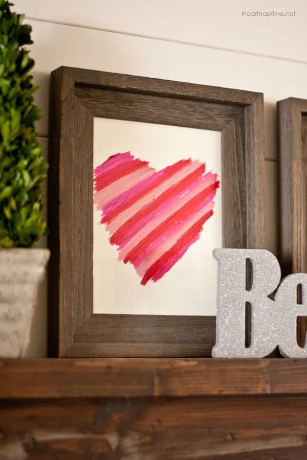 Abstract Multi-colored Heart Picture Frame Decal