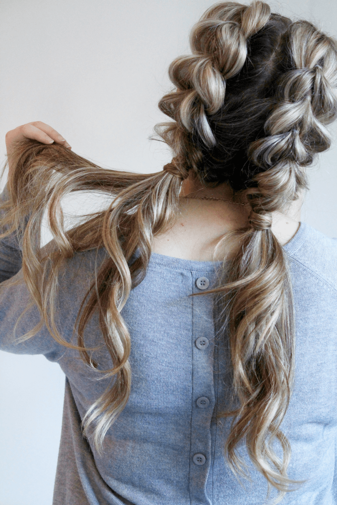 Loose Half Side Pony Braids