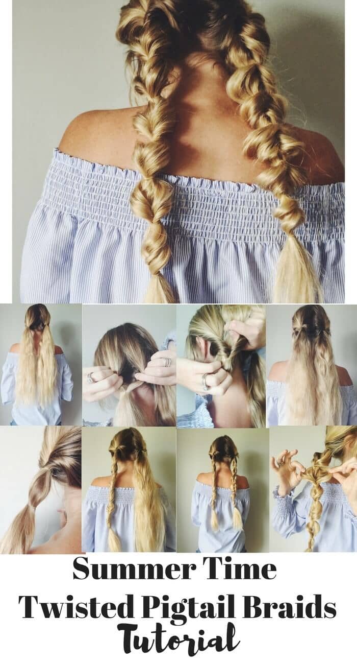 Summer Time Twisted Braided Hair Tutorials