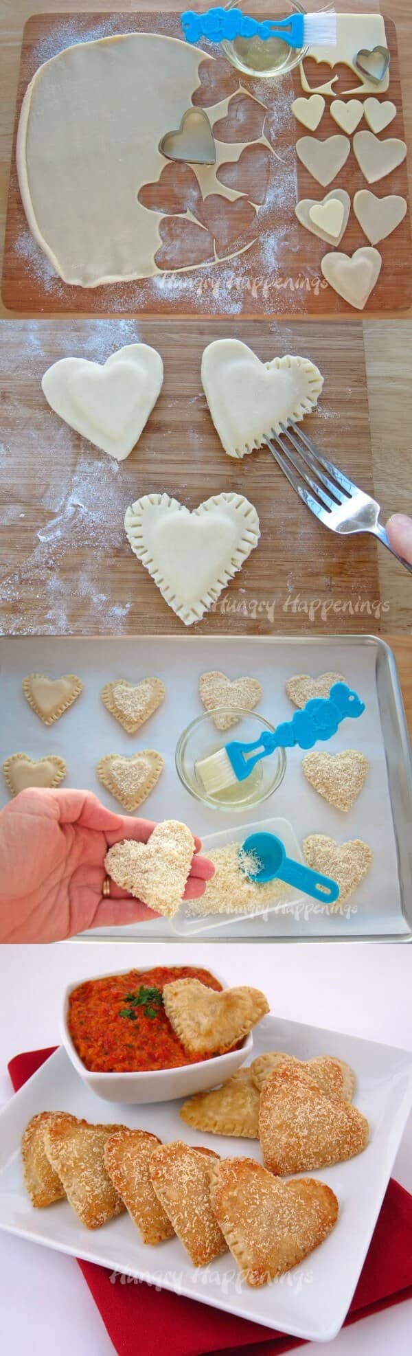 Mozzarella Hearts to Dip in Love