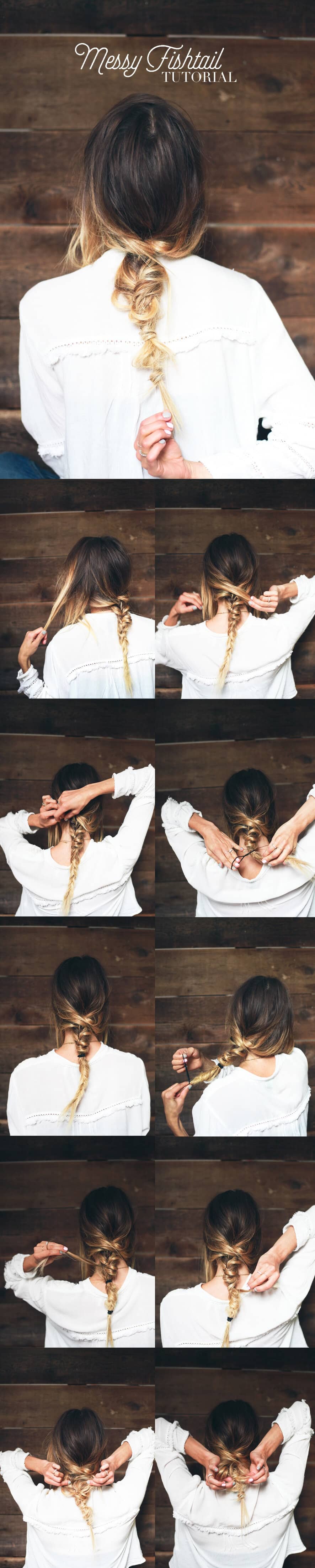 Beachy Waves Fishtail Braided Hair Tutorials