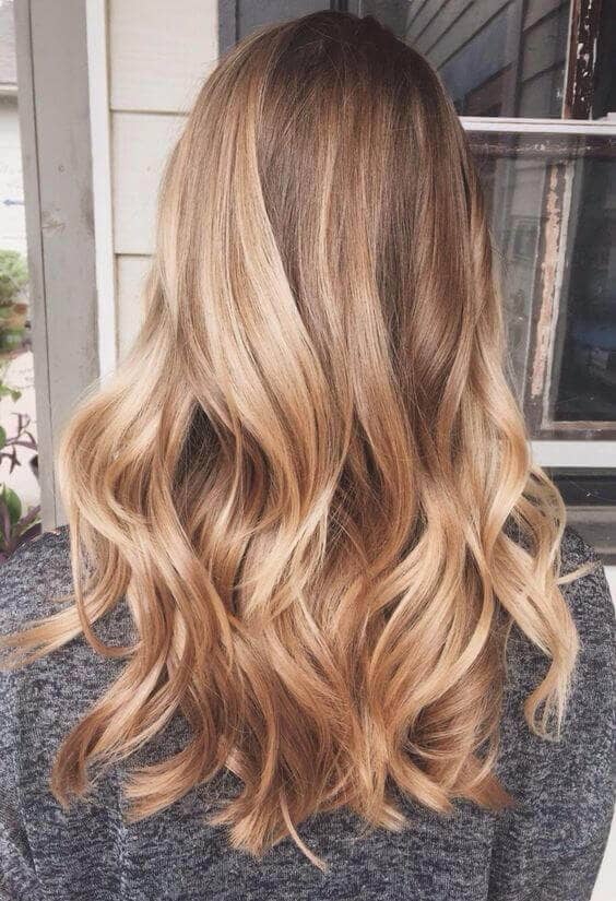 Honey Blonde Shoulder Length Curls