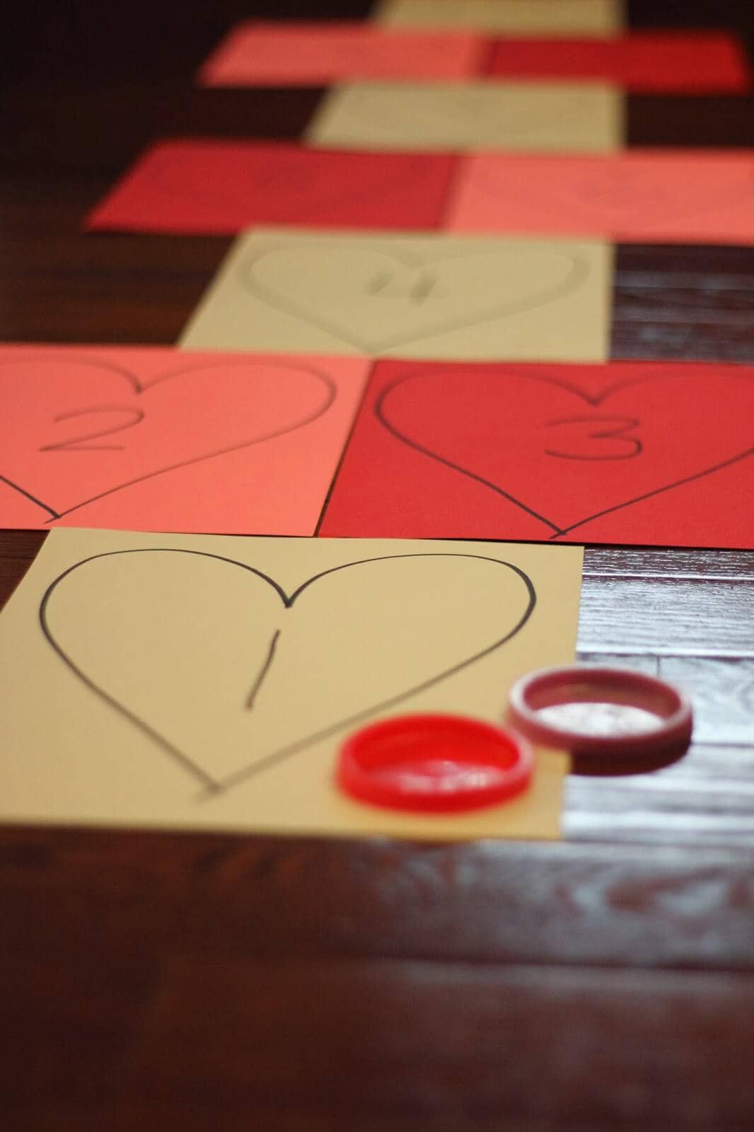 Simple Hopscotch with Hearts Craft