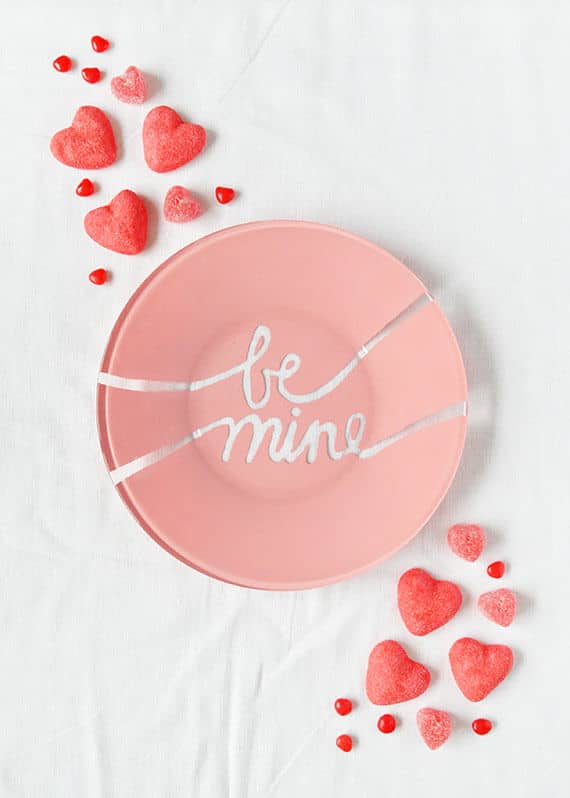 Intricate Valentine's "be mine" Calligraphy Carving