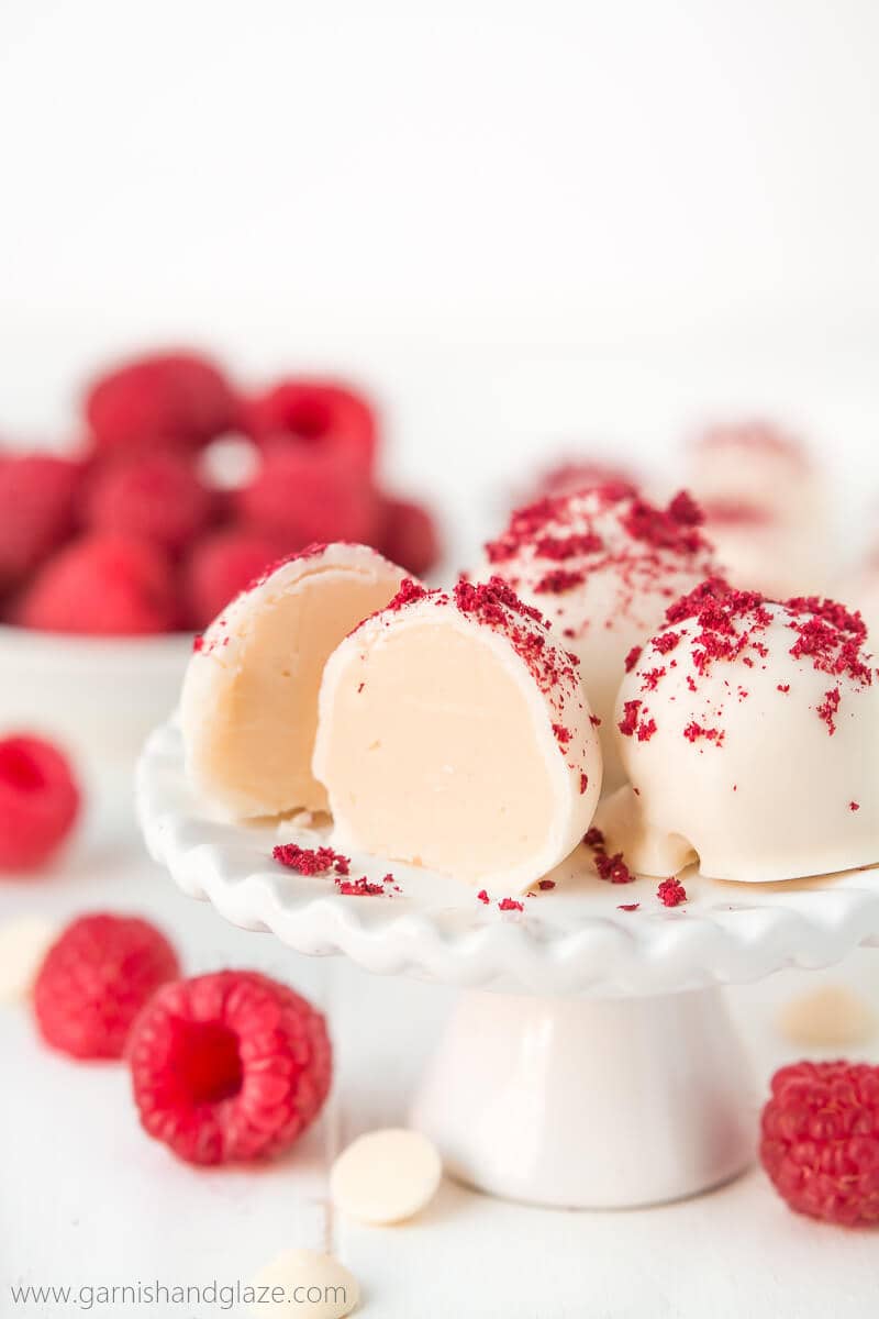 White Chocolate Raspberry Truffles