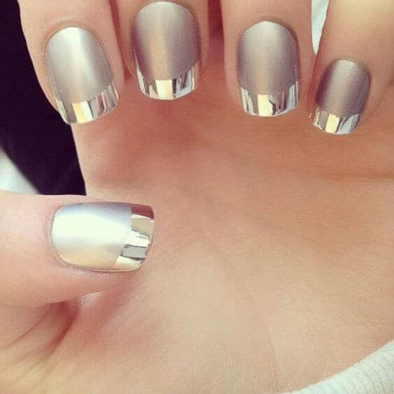 Gold French Tip Acrylic Nails