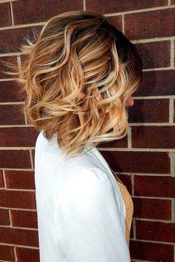 Pretty Angled Honey Blonde Lob