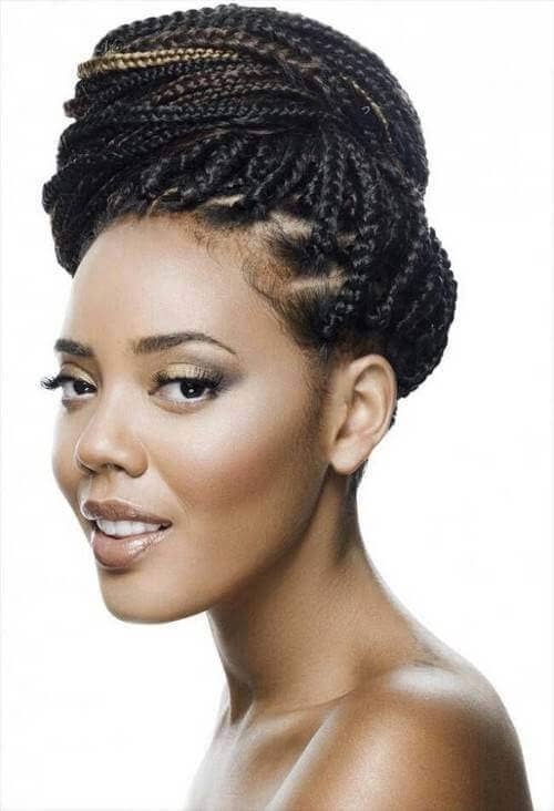 Small Goddess Braids for a Modest Up do