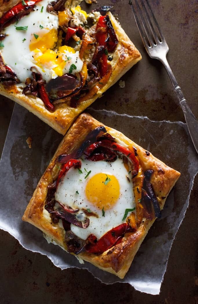Individual Puff Pastry Tarts with Egg