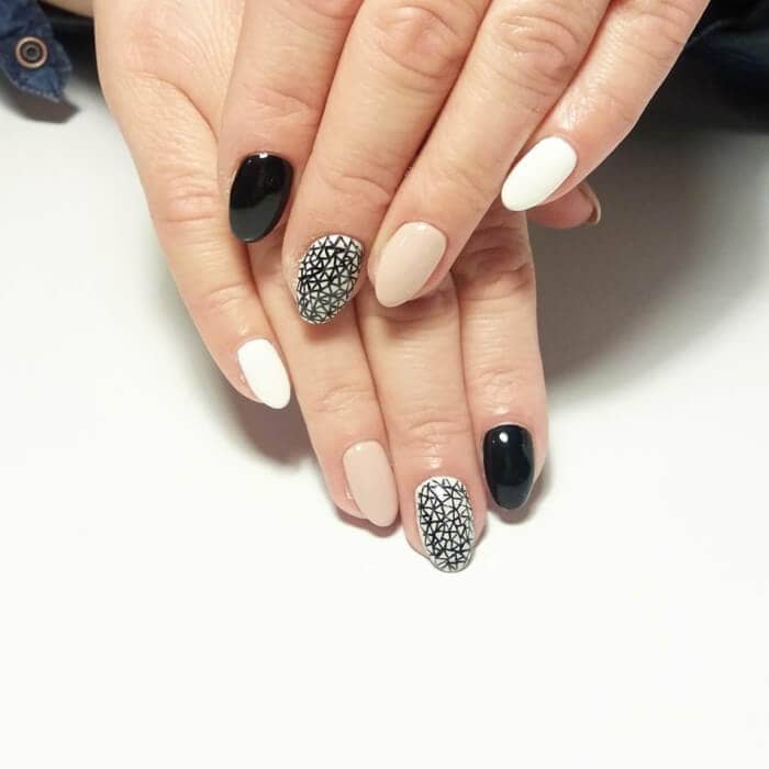 A Neutral Take on Mandalas Perfect for the Office Gel Manicures