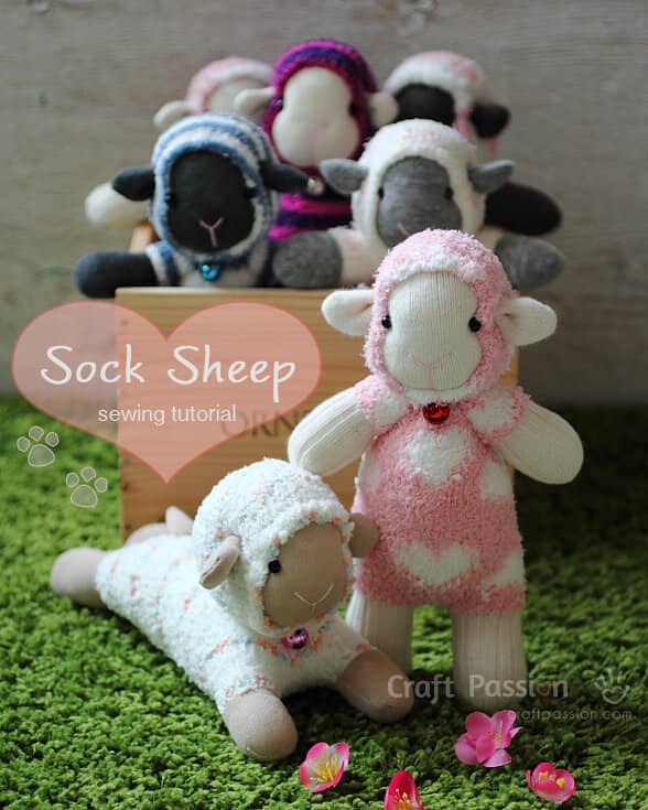 Sheep Sewed from Fuzzy Socks