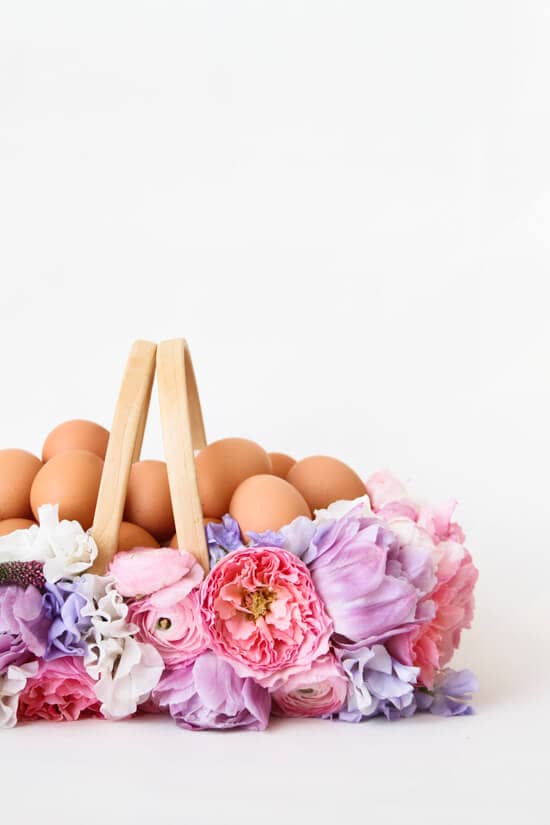 Low Basket with Natural Flowers