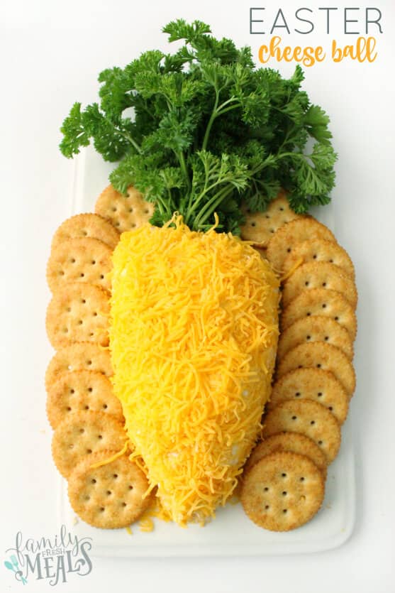Cute Carrot Shaped Easter Cheese Ball