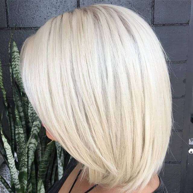 Edgy Bob with Bright Platinum