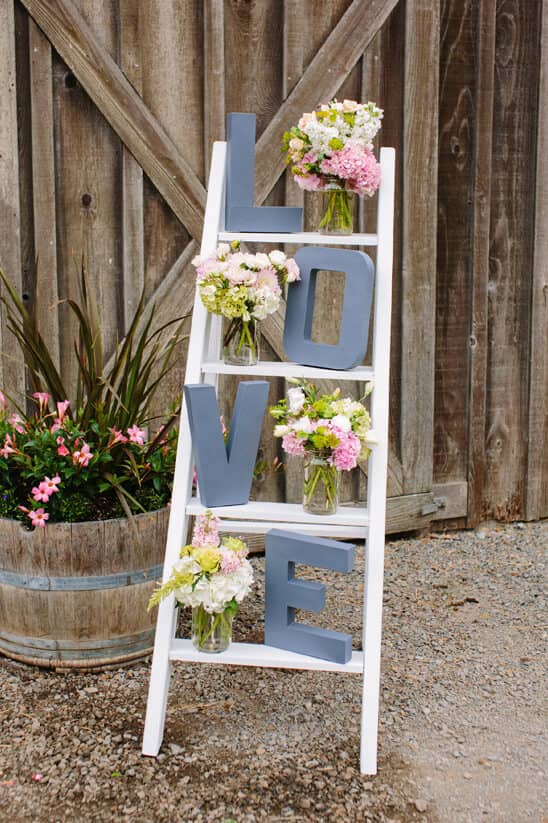 DIY Love Ladder Engagement Party Decoration