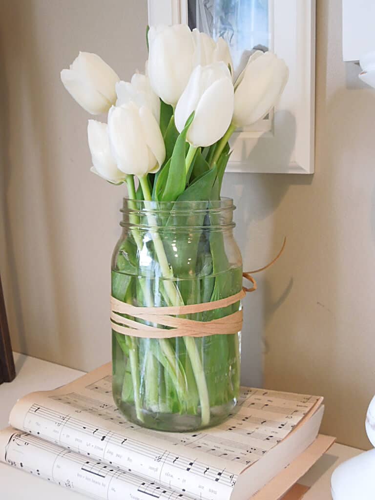 Simple Jar Made Festive with Ribbon