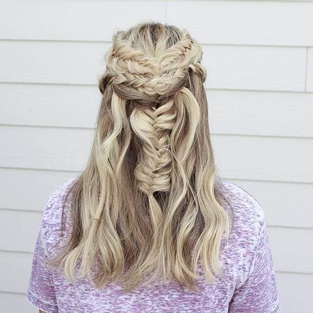 Fishtail Braids to Show off Color