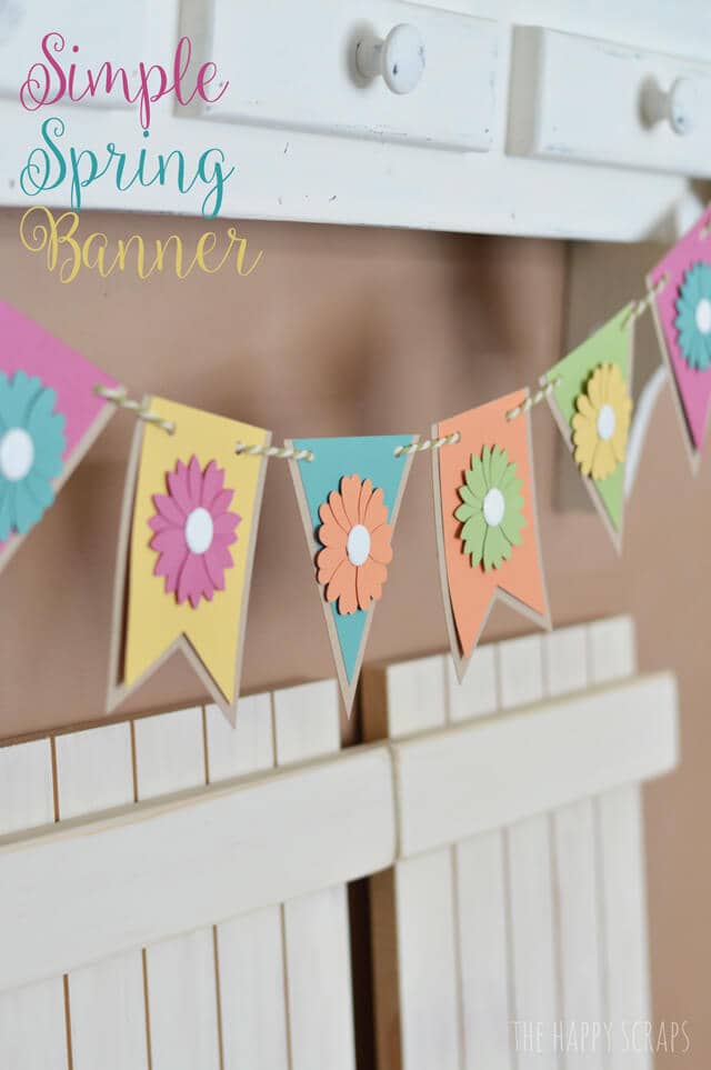 Paper Banner with Cutout Flowers