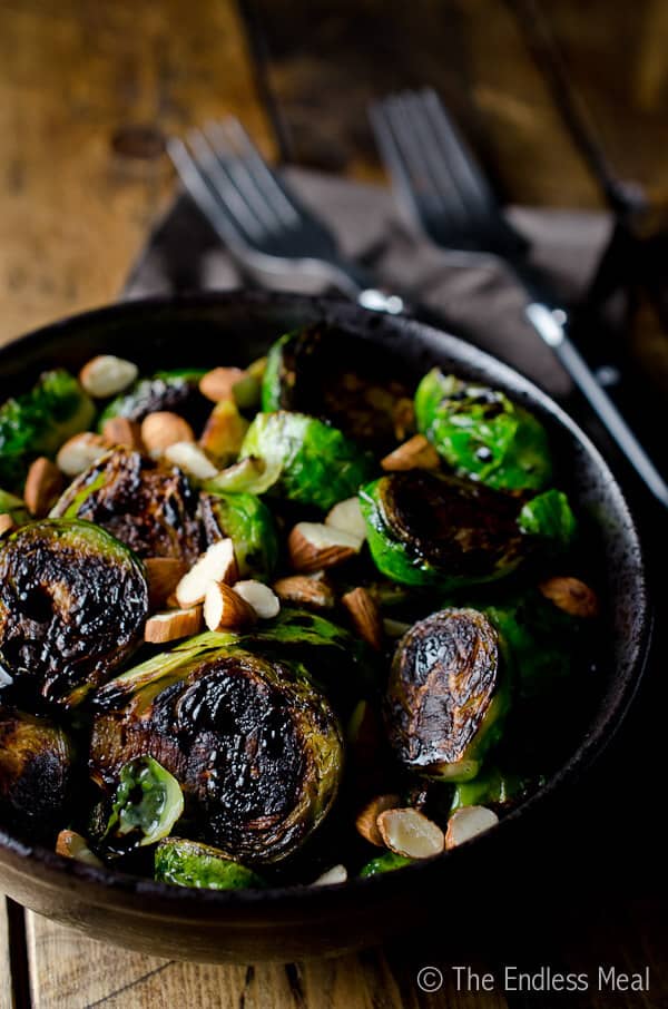 Caramelized Brussels Sprouts with Almonds