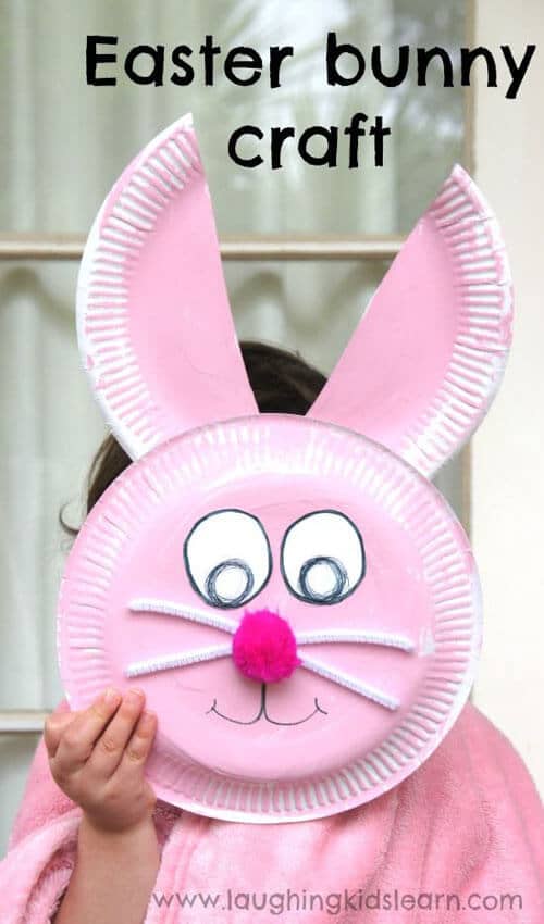 Paper Plate Bunny Face Project