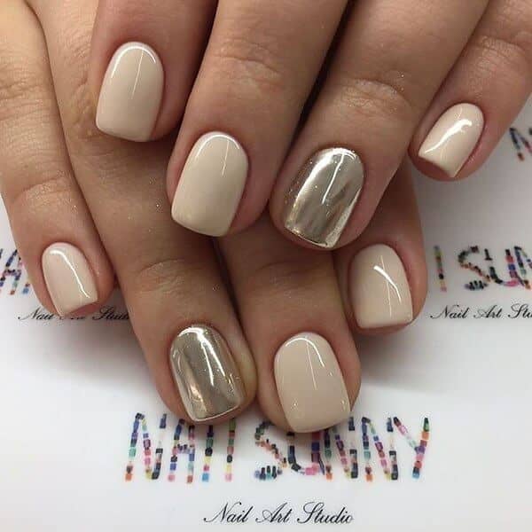 Creme Ivory and Gold Chrome