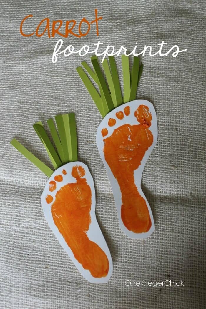 Sweet Little Footprints Made Into Carrots