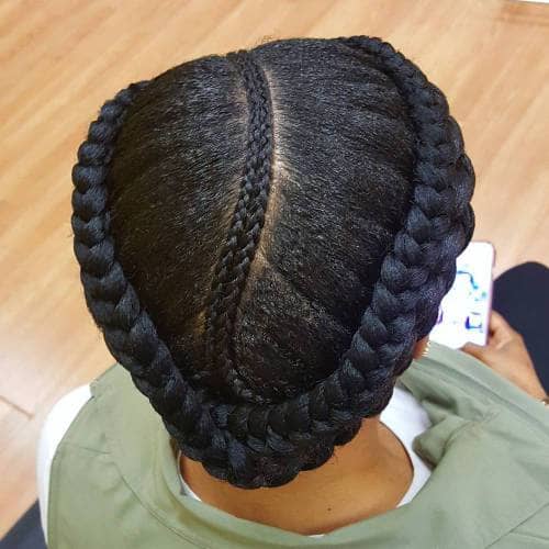 50 Natural And Beautiful Goddess Braids To Bless Ethnic Hair In 2020