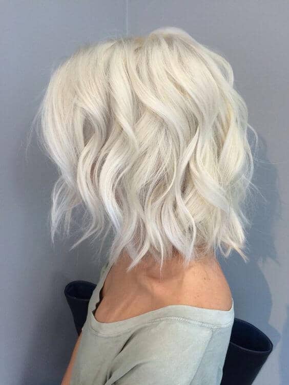 White Hot Short Blonde Platinum Waves