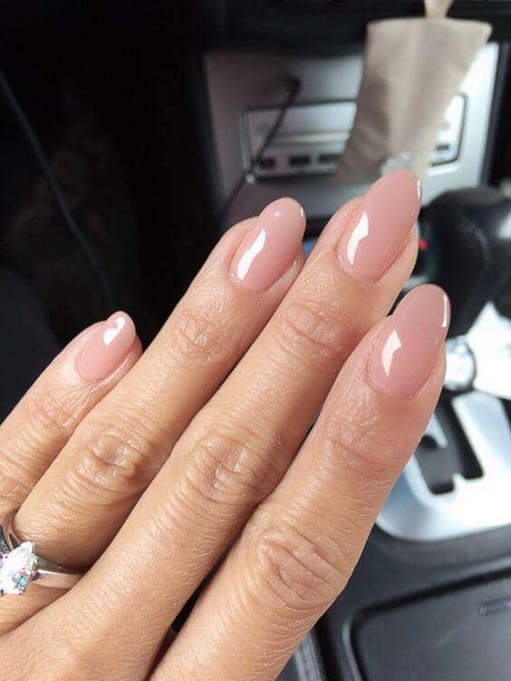 Jelly Sand Colored Almond Nails