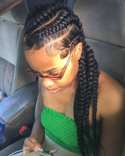 An Easy Box Goddess Braids Hairstyle