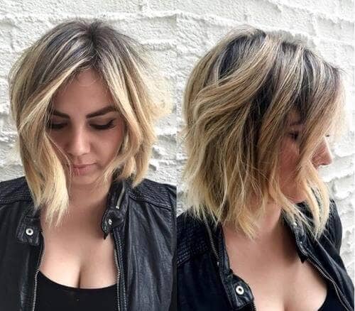 Blunt Layered A-Symmetrical Short Blonde Haircut Design