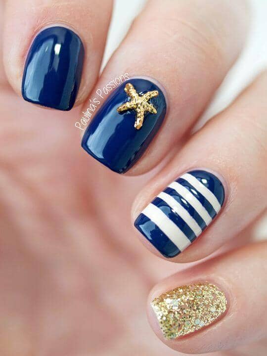 Nautical Nails for Starfish Wishes and Mermaid Kisses Nail Designs