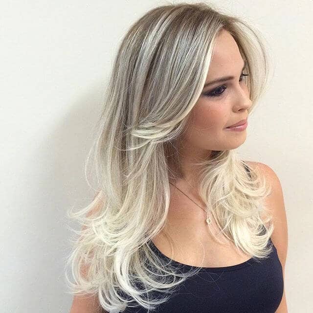 Ash Blonde with Layers and Highlights