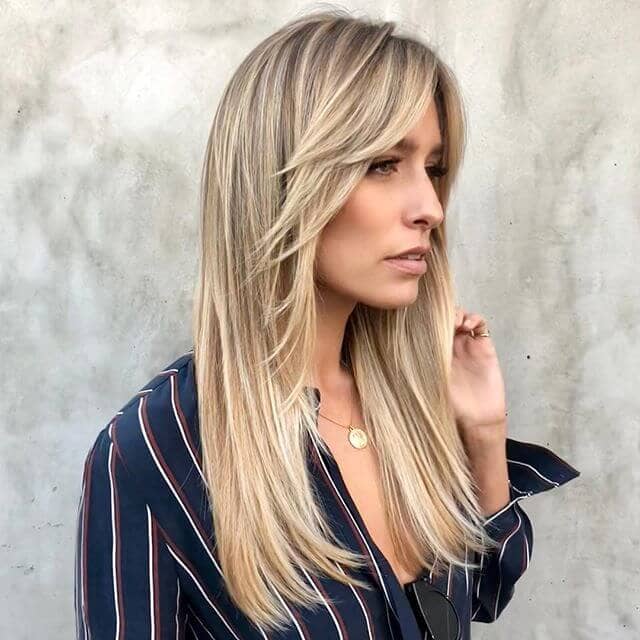 Long Layered Side Fringe Hairstyles